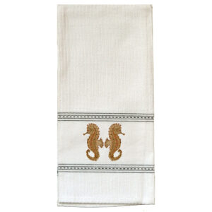 Seahorse Premium Embroidered Kitchen Towels. Min Dozen.