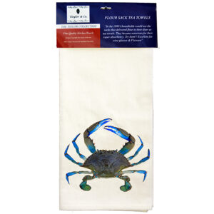 Blue Crab Flour Sack Tea Towels..Min 12.