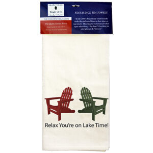 Relax Lake Time Flour Sack Tea Towels.Min 12.