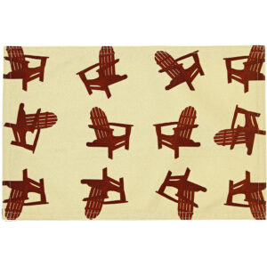 Red Muskoka Chairs Outdoora TM Fabric Indoor/Outdoor Placemats . (Min 12)