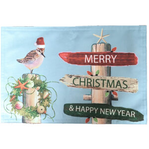 Shore Bird Xmas Outdoora TM Fabric Indoor/Outdoor Placemats (Min Dozen)