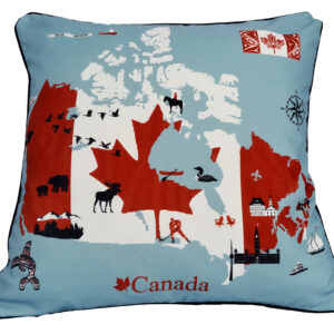 Canada Destination Pillow Outdoora TM Fabric. Indoor/Outdoor.18″ x 18″. Min 4