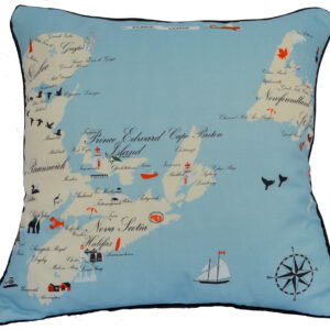 Maritimes Destination Pillow Outdoora TM Fabric. Indoor/Outdoor.18″ x 18″. Min 4