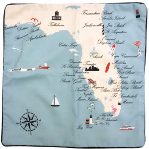 Florida Destination Pillow 18×18 Outdoora Fabric By Taylor & Co.. Min 2