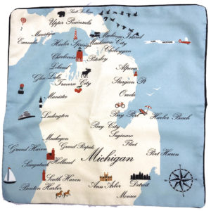 Michigan Destination Pillow 18″ Outdoora. By Taylor & Co. Min 2