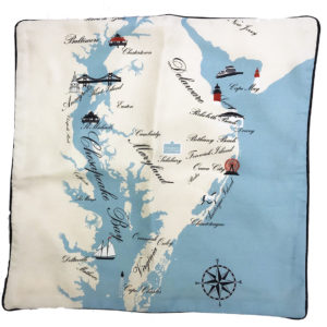 Mid Atlantic Destination Pillow 18×18 Outdoora Fabric By Taylor & Co.. Min 2