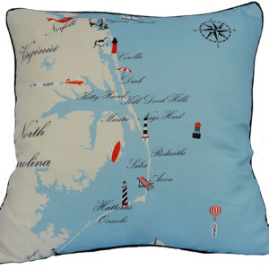 OBX Destination Pillow 18×18 Outdoora Fabric By Taylor & Co.. Min 2