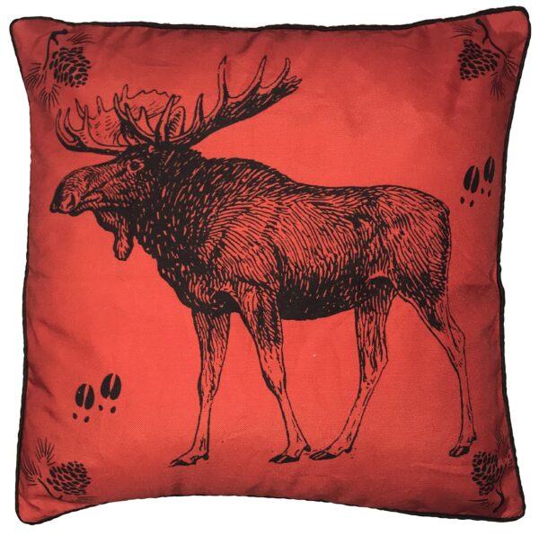 Moose Pillow Red by Taylor & Co