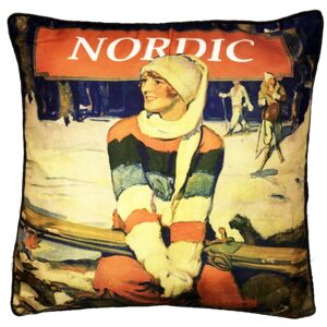 Nordic Skier Pillow 18″X18″ by Taylor & Co. Min 2