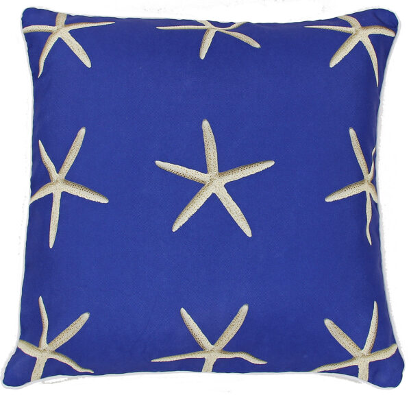 Navy Starfish Pillow