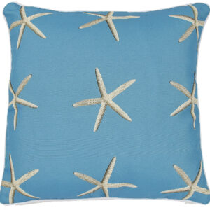 Coastal Blue Pillow Outdoora TM Fabric. Indoor/Outdoor.18″ x 18″. Min 2