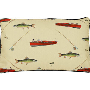 Lake Toile Oblong Pillow Outdoora TM Fabric. Indoor/Outdoor.13″ x 22″. Min 2