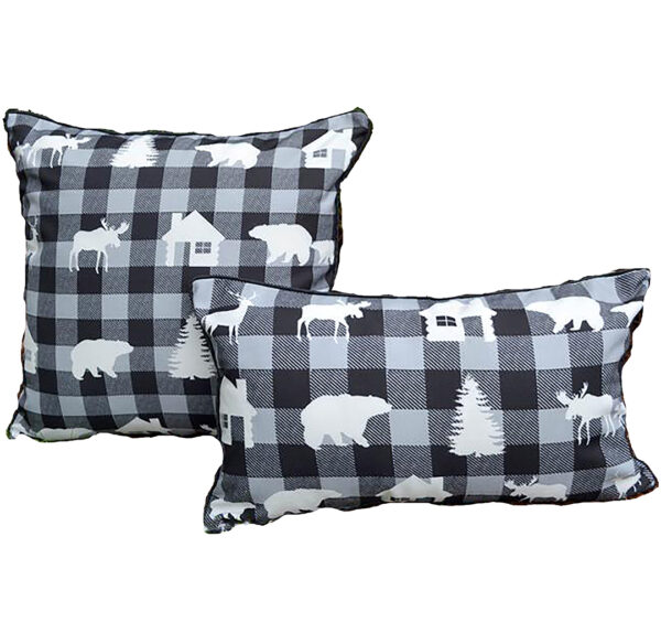 Buffalo Check Grey Oblong Pillow