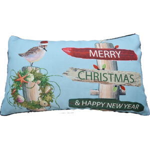 Christmas Shore Birds Pillow Outdoora TM Fabric. Indoor/Outdoor.13″ x 22″. Min 2