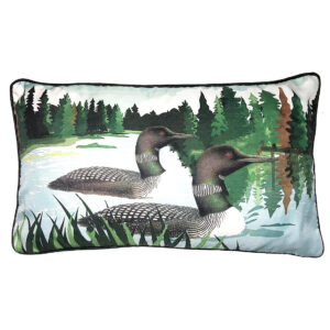 Loon Oblong Pillow Outdoora TM Fabric. Indoor/Outdoor.13″ x 22″. Min 2