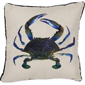 Blue Crab Pillow Outdoora TM Fabric. Indoor/Outdoor.18″ x 18″. Min 2