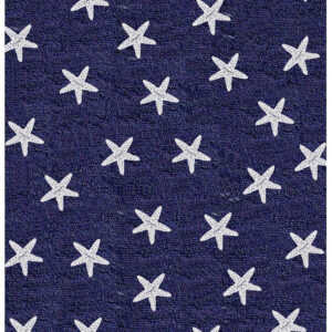 Navy Starfish 5′ x 8′ Hooked Rug