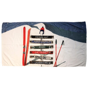 Beach Towels Custom 6 Ski Names Signs. 100% Cotton (Min 30 Pieces for Custom)