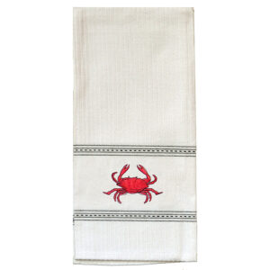 Red CrabPremium Embroidered Kitchen Towels.(Min Dozen)