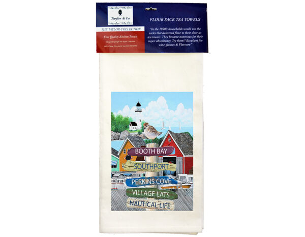 Harbor Signs Custom Flour Sack Tea Towels