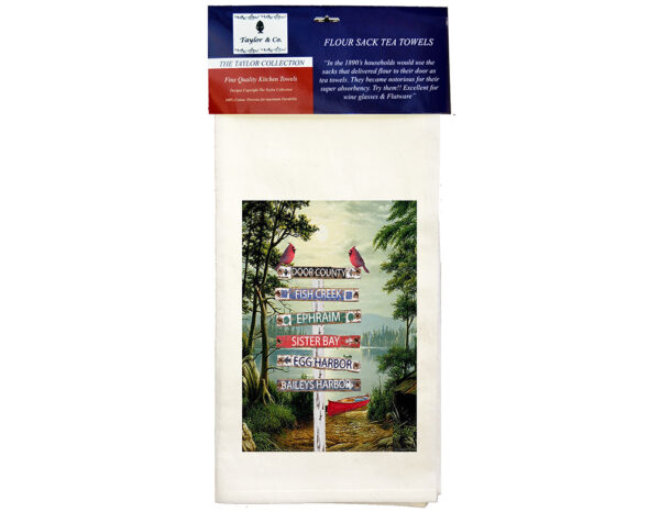 Lake Signs Custom Flour Sack Tea Towels