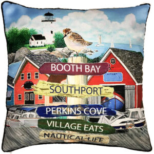 Pillows Custom 5 Name Harbor Signs. Outdoora TM Fabric. Indoor/Outdoor. 18″ x18″ . Min 30 For Custom.