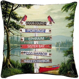 Pillows Custom 6 Name Lake Signs. Outdoora TM Fabric. Indoor/Outdoor. 18″ x18″ . Min 30 For Custom.