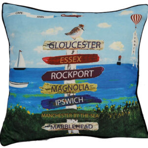 Pillows Custom 7 Name Oceanside Signs. Outdoora TM Fabric. Indoor/Outdoor. 18″ x18″ . Min 30 For Custom.