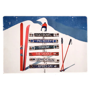 Mats Entry and Kitchen Custom 6 Name Ski Signs. 20″ x 30″ . Natural Rubber. All Season. Min 50 For Custom