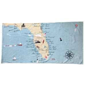 Florida Destination Beach Towels. 100% Cotton. 30×60. Min 4