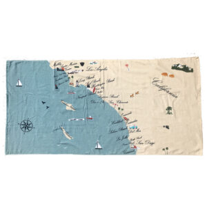 Southern California Destination Beach Towels. 100% Cotton. 30 x 60 .(Min 4 Packs)