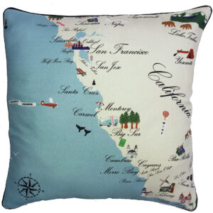 NoCal Destination Pillow 18×18 Outdoora Fabric By Taylor & Co.. Min 2