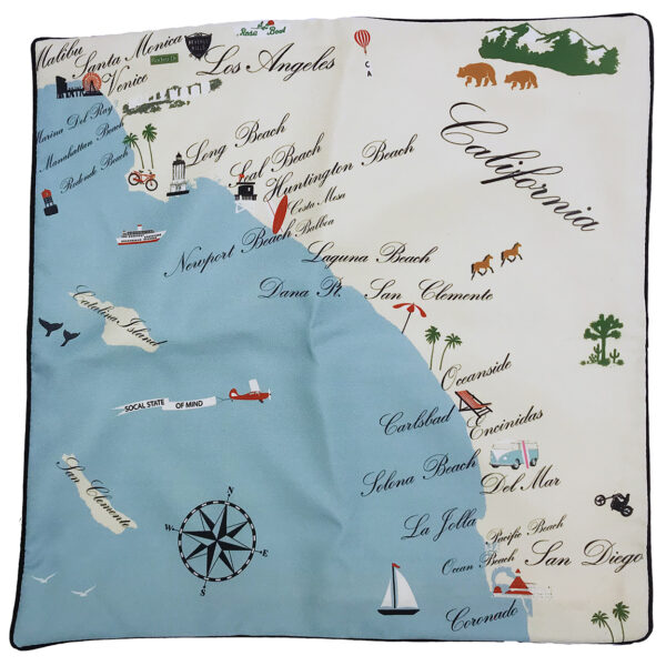 SoCal Destination Pillow 18x18 Outdoora Fabric By Taylor & Co.. Min 2 - Image 2