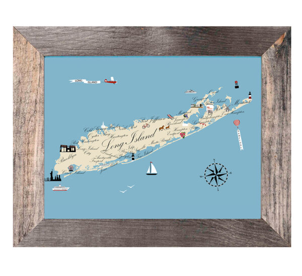 Long Island Framed Art Barnboard