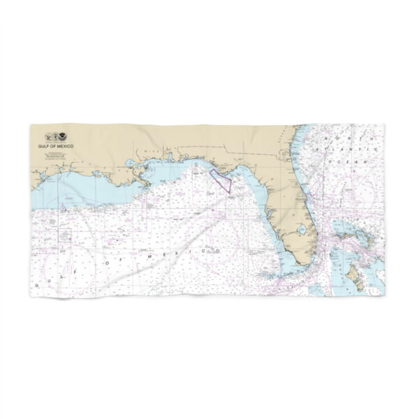 NOAA chart beach towels