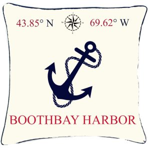 Pillows Custom Anchor Coordinates. Outdoora TM Fabric. Indoor/Outdoor. 18″ x18″ . Min 30 For Custom.