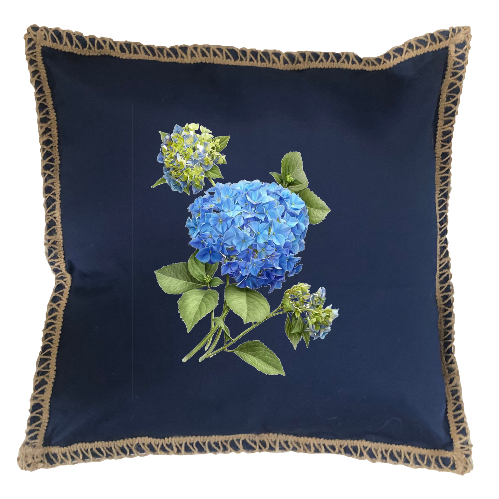 Blue Hydrangea Pillow