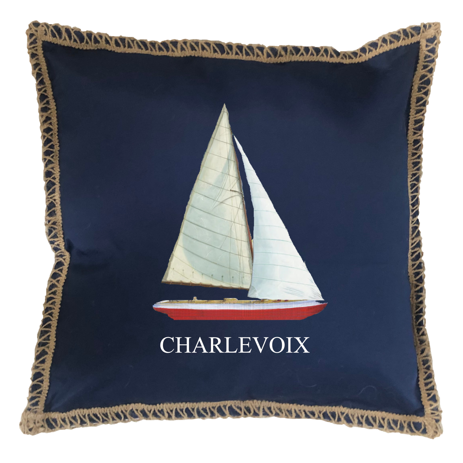 Sailboat Pillow Custom Name