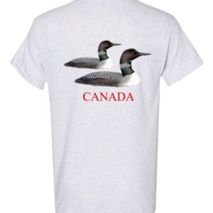 T-Shirt Loons Canada. 100% Cotton. Min 24 Assorted