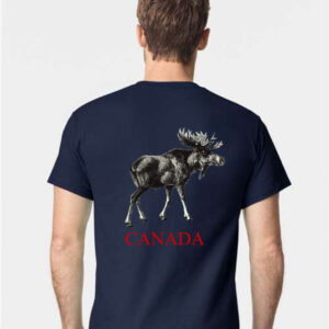 T-Shirt Moose Canada. 100% Cotton. Min 24 Assorted