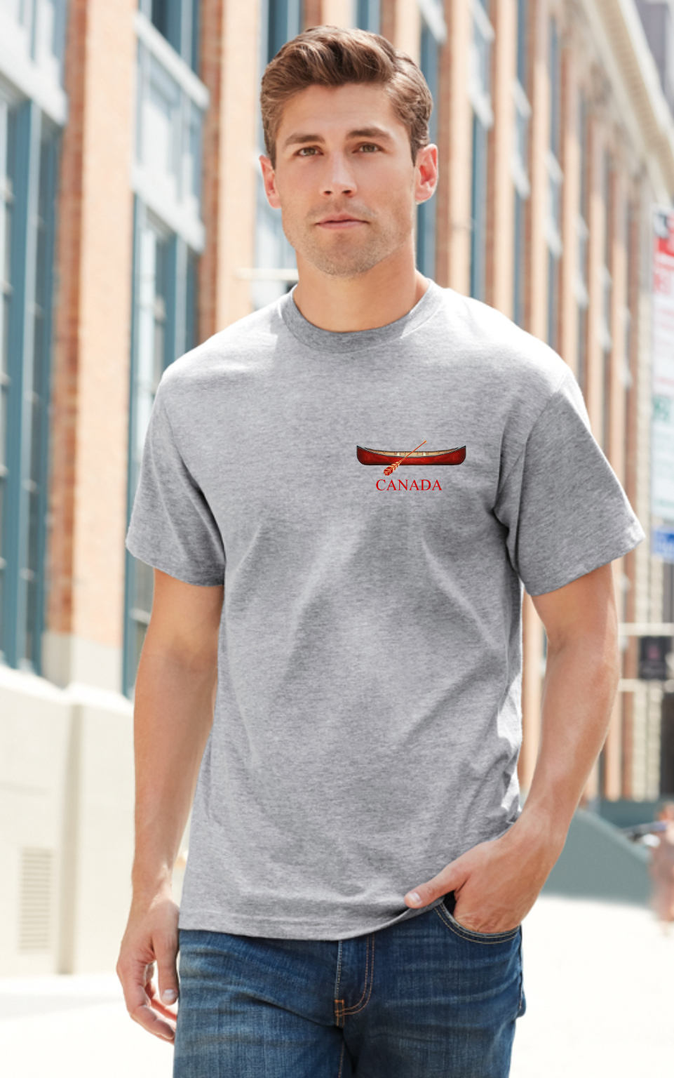T-Shirt Red Canoe Canada. 100% Cotton. Min 24 Assorted - Image 3