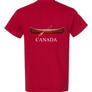 T-Shirt Red Canoe Canada. 100% Cotton. Min 24 Assorted