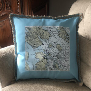 Chart Custom Burlap Lace Trim Linen Weave Pillows Trim. 18″ x 18″