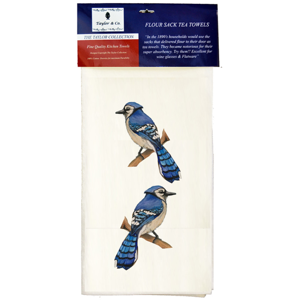 Blue Jays Flour Sack Tea Towels. (Min 12)