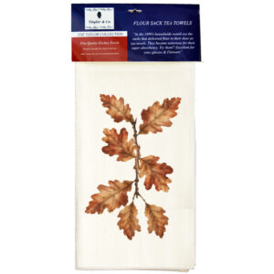 Oak Leaves Flour Sack Tea Towels. (Min 12)