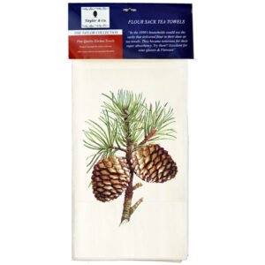 Pine Cone Flour Sack Tea Towels.(Min 12)