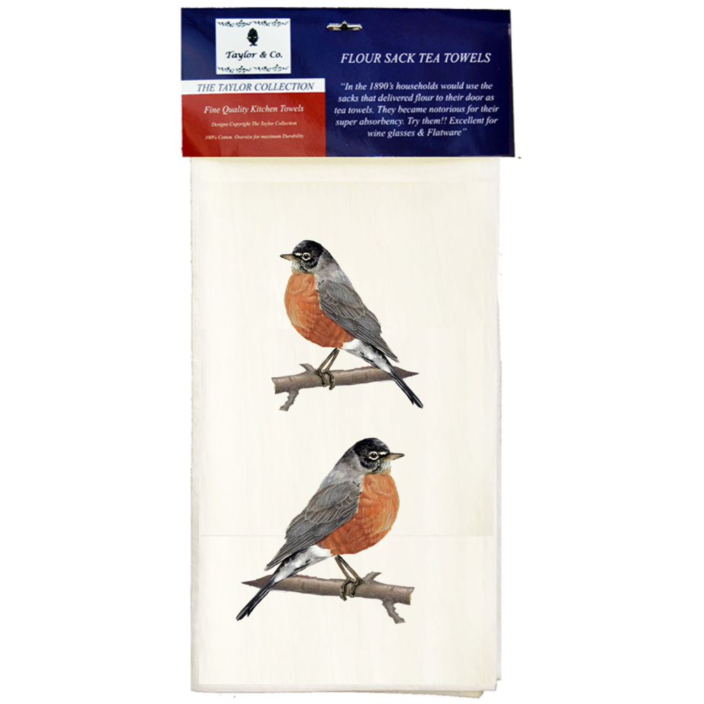 Robins Flour Sack Tea Towels. (Min 12)