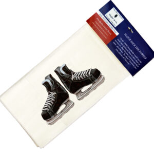 Skates “Christmas In Town Name” Flour Sack Tea Towels. (Min 24)