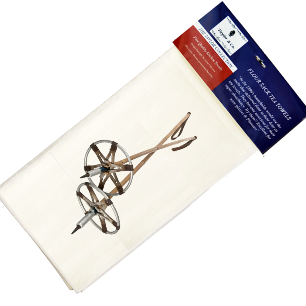 Vintage Ski Poles Flour Sack Tea Towels.(Min 12)