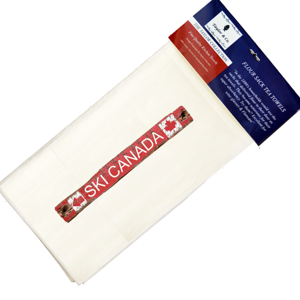 Ski Canada Flour Sack Tea Towels. (Min 12)